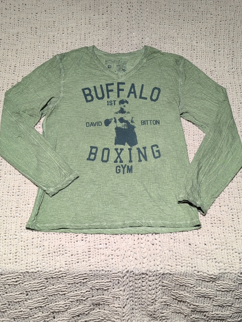 395 - Buffalo Boxing Gym Long-Sleeve Tee - Green
